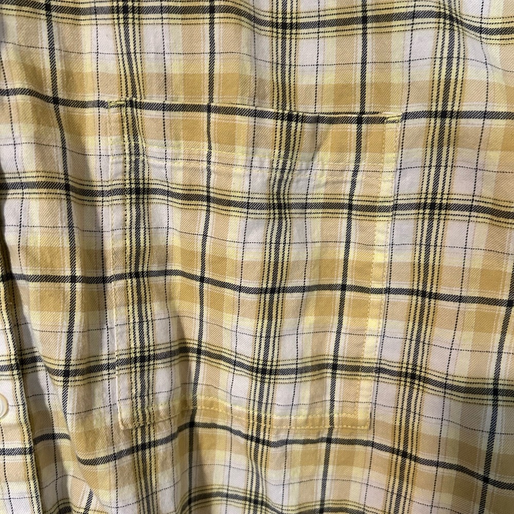 LOFT Yellow Plaid Women's Top - Picture 4 of 7